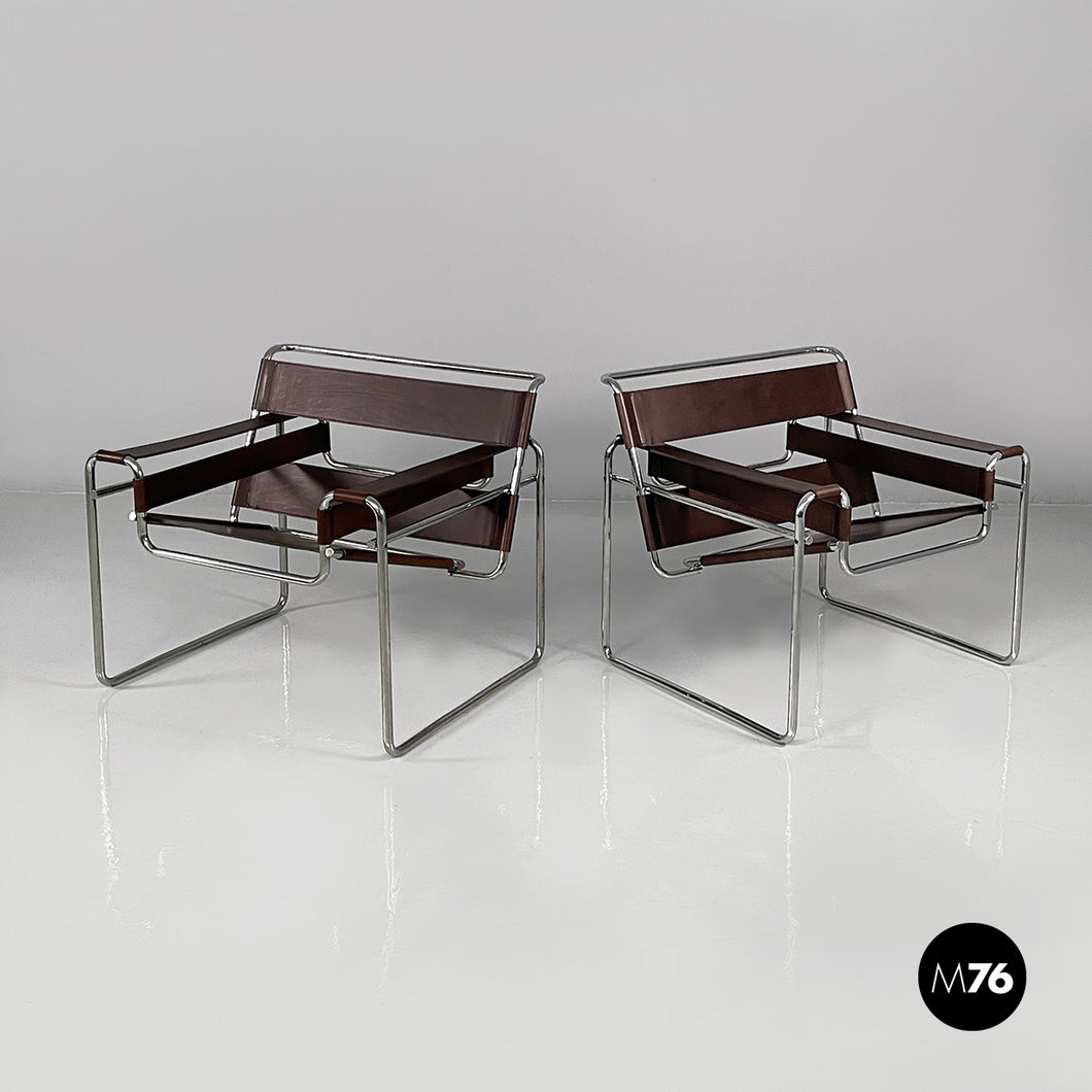 Armchairs Wassily by Marcel Breuer for Gavina, 1960s