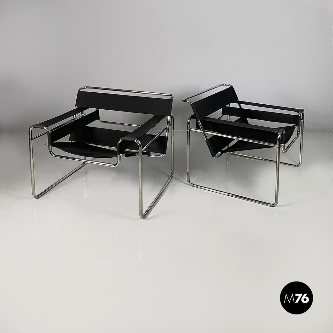 Armchairs Wassily by Marcel Breuer for Gavina, 1960s