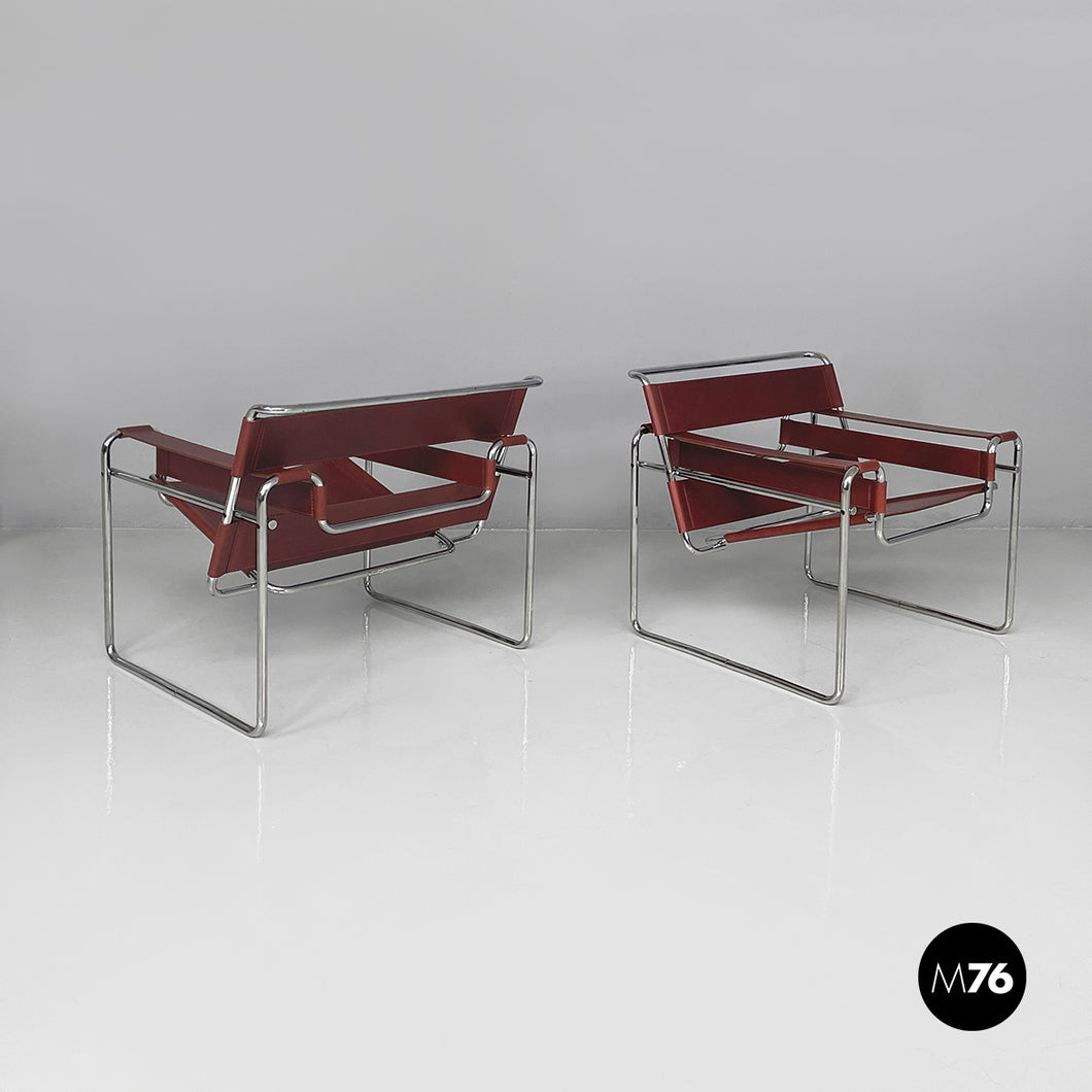 Armchairs Wassily by Marcel Breuer for Gavina, 1960s
