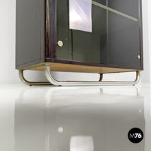 Load image into Gallery viewer, Wooden black lacquered wardrobe, 1970s
