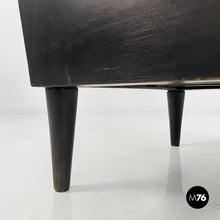 将图片加载到图库查看器，Armchairs in wood and brown velvet, 1940s

