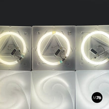 Load image into Gallery viewer, Wall lamps in white plexiglass, 1980s
