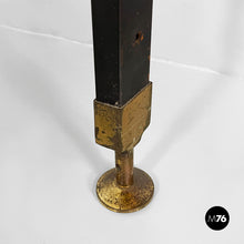 Load image into Gallery viewer, Modular bookcase in wood and black metal, 1960s
