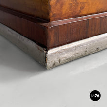 将图片加载到图库查看器，Asymmetrical wooden sideboard with glass display cabinet, 1920s

