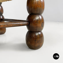 将图片加载到图库查看器，Armchairs in wood and straw, 1960s
