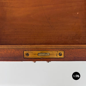 Console with mirror in wood, 1930s