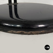 画像をギャラリービューアに読み込む, Coffe table with ashtray in black metal and glass, 1980s
