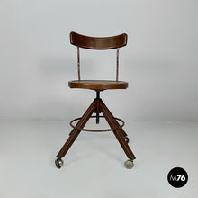 Load image into Gallery viewer, Chair in wood and metal, 1940s

