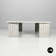 Load image into Gallery viewer, Rectangular coffe table in white marble by Carlo Scarpa, 1980s

