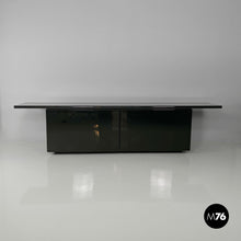 画像をギャラリービューアに読み込む, Glossy black Sheraton sideboard by Giotto Stoppino and Lodovico Acerbis for Acerbis, 1980s

