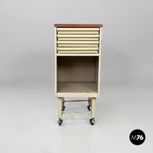 Load image into Gallery viewer, Metal chest of drawers with casters, 1950s

