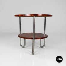 Load image into Gallery viewer, Round wooden coffee table, 1930s
