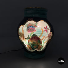 将图片加载到图库查看器，Glazed ceramic table lamp, 1950s
