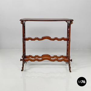 Wooden coffee table with casters, 1800s