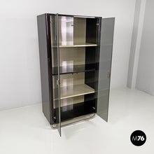 Load image into Gallery viewer, Wooden black lacquered wardrobe, 1970s
