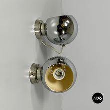 画像をギャラリービューアに読み込む, Adjustable wall lamps in steel, 1970s
