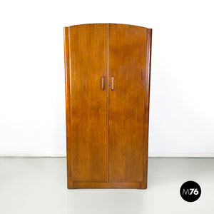 Wooden wardrobe with mirror, 1950s