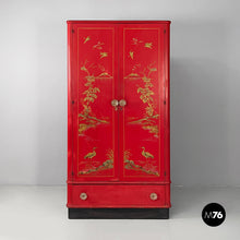 Load image into Gallery viewer, Wooden wardrobe with Murano glass handles, 1930s
