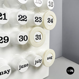 White rings for the perpetual wall calendar by Ring A Date, 2020s