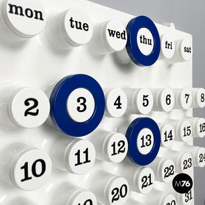 Blue rings for the perpetual wall calendar by Ring A Date, 2020s