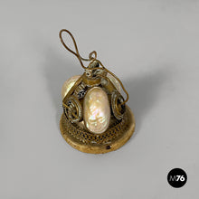Load image into Gallery viewer, Hotel bell in mother-of-pearl and brass, mid 19th century.
