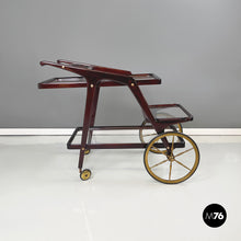 Load image into Gallery viewer, Wooden cart with tray by Cesare Lacca, 1950s
