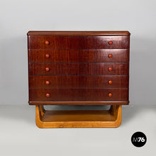 Carica l'immagine nel visualizzatore di Gallery, Chest of drawers in wood and marble, 1930s
