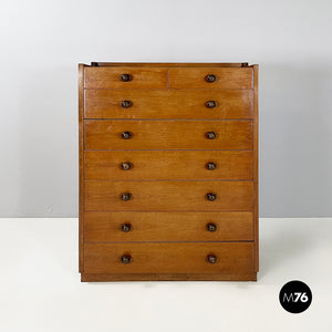 Chest of drawers in wood, 1980s