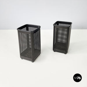 Black metal and plastic baskets by Neolt, 1980s