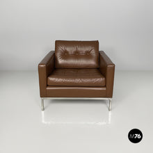 Carica l'immagine nel visualizzatore di Gallery, Leather armchairs by Florence Knoll for Knoll International, 1970s
