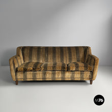 Charger l'image dans la galerie, Striped velvet sofa, 1930s
