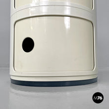 Load image into Gallery viewer, White plastic bedside tables Componibili by Anna Castelli Ferrieri for Kartell, 1970s
