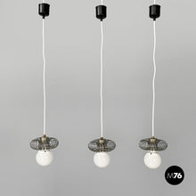 Load image into Gallery viewer, Chandeliers in metal, 1980s
