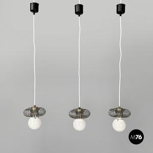 Chandeliers in metal, 1980s