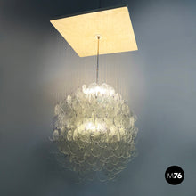 Load image into Gallery viewer, Pendant chandelier in glass, 1970s
