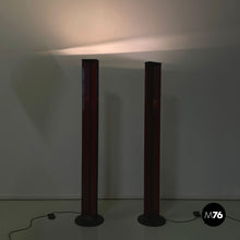 将图片加载到图库查看器，Floor lamps in red metal by Relco, 1990s
