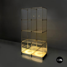 Carica l'immagine nel visualizzatore di Gallery, Bookcase with lamp in plexiglass, 1970s
