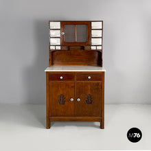 将图片加载到图库查看器，Sideboard in wood, marble and ceramic, 1930s
