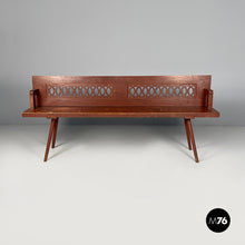 画像をギャラリービューアに読み込む, Bench in red wood, 1930s
