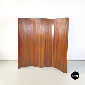 Self-supporting wooden screen by Baumann, 1950s