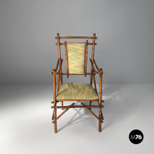 Carica l'immagine nel visualizzatore di Gallery, Armchairs in fabric and bamboo, 1930s
