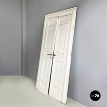 Load image into Gallery viewer, Double swing door entirely in white wood, early 1900s
