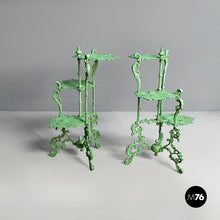 Charger l'image dans la galerie, Plant stand tables in green cast iron, 1930s
