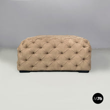 Carica l'immagine nel visualizzatore di Gallery, Pouf in beige suede, 1990s
