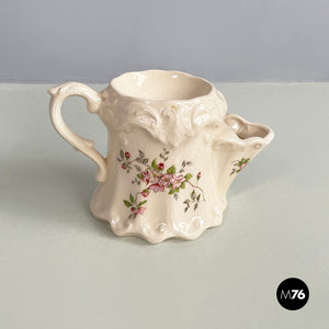 Barber mug in white ceramic by Staffordshire, 1900s