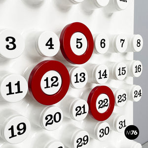 Red rings for the perpetual wall calendar by Ring A Date, 2020s