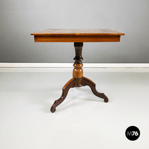 Wooden game table  with chessboard, early 1900s