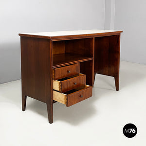 Desk with drawers in wood and formica, 1960s