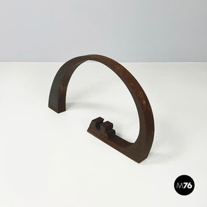 Dark brown iron sculpture by Edmondo Cirillo, 1970s
