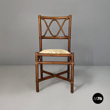 Load image into Gallery viewer, Chair in rattan and fabric, early 20th century
